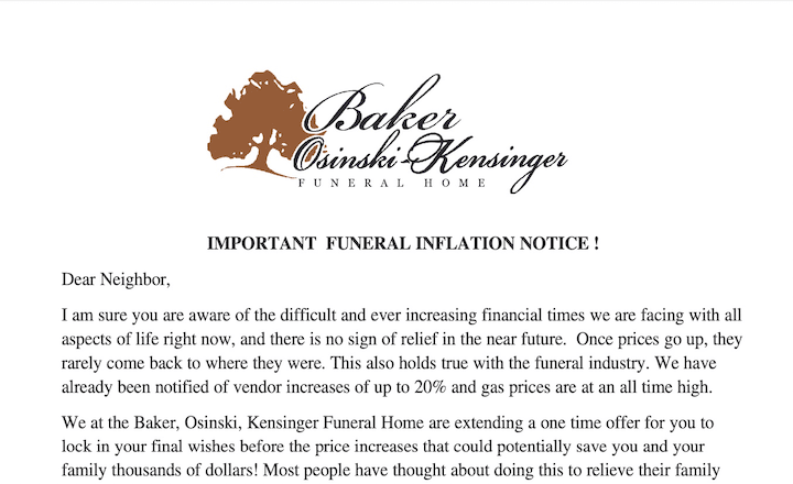Watch this video about how to sell more preneed funeral services during inflation